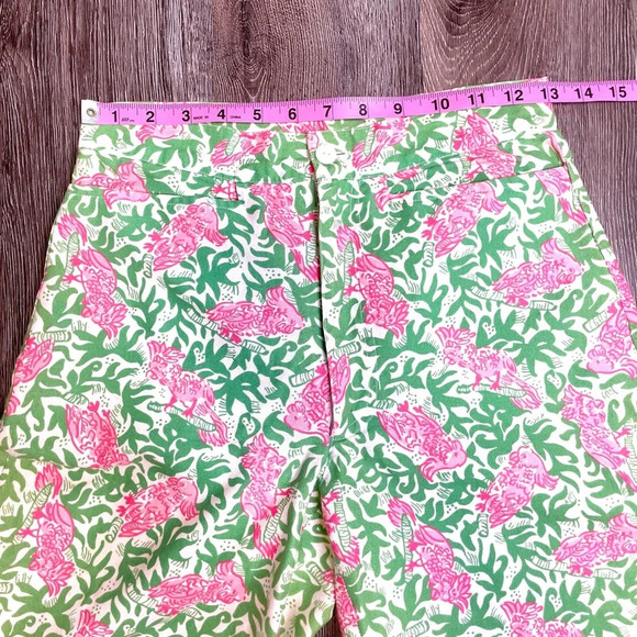 Lilly Pulitzer Women's Cropped Cockatoo Print Capri Pants Size 2 Early 2000’s - Picture 9 of 11